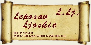 Leposav Ljoskić vizit kartica